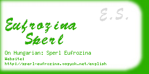 eufrozina sperl business card